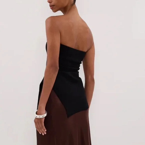 Dissh LUKE BLACK LONGLINE BANDEAU TOP - Picture 4 of 10